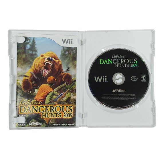 Nintendo Wii Cabelas Dangerous Hunts 2009 Video Game Manual Jewel Case Tested - Picture 3 of 8